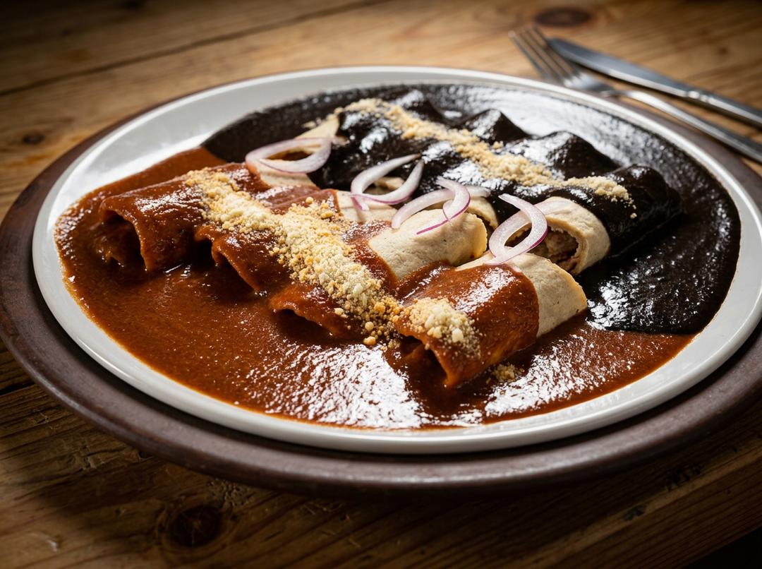 Mole tradicional oaxaqueño en cazuela de barro