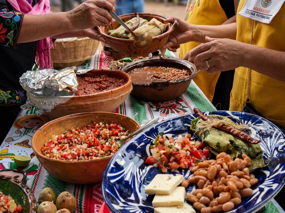 Andador de comida típica en Feria de San Marcos