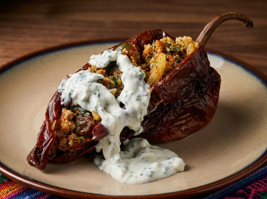 Platillo tradicional con chile Aguascalientes y maíz criollo