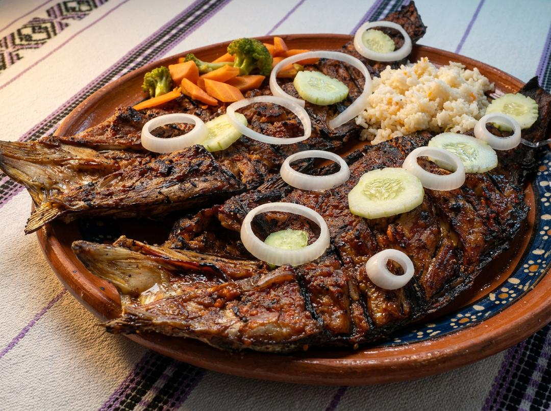 Pescado Sarandeado al fuego en grill de Nayarit