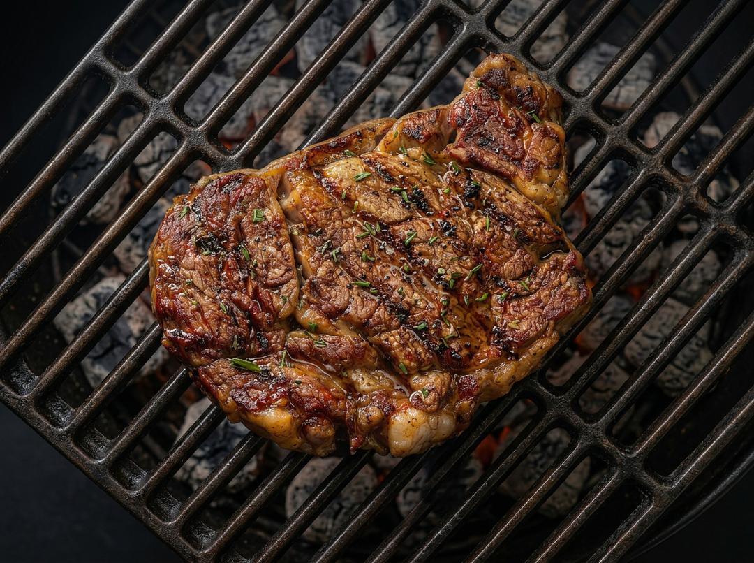 Corte de Ribeye en asado tradicional de Chihuahua