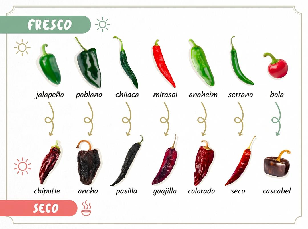 Variedades de chiles mexicanos